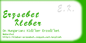 erzsebet kleber business card